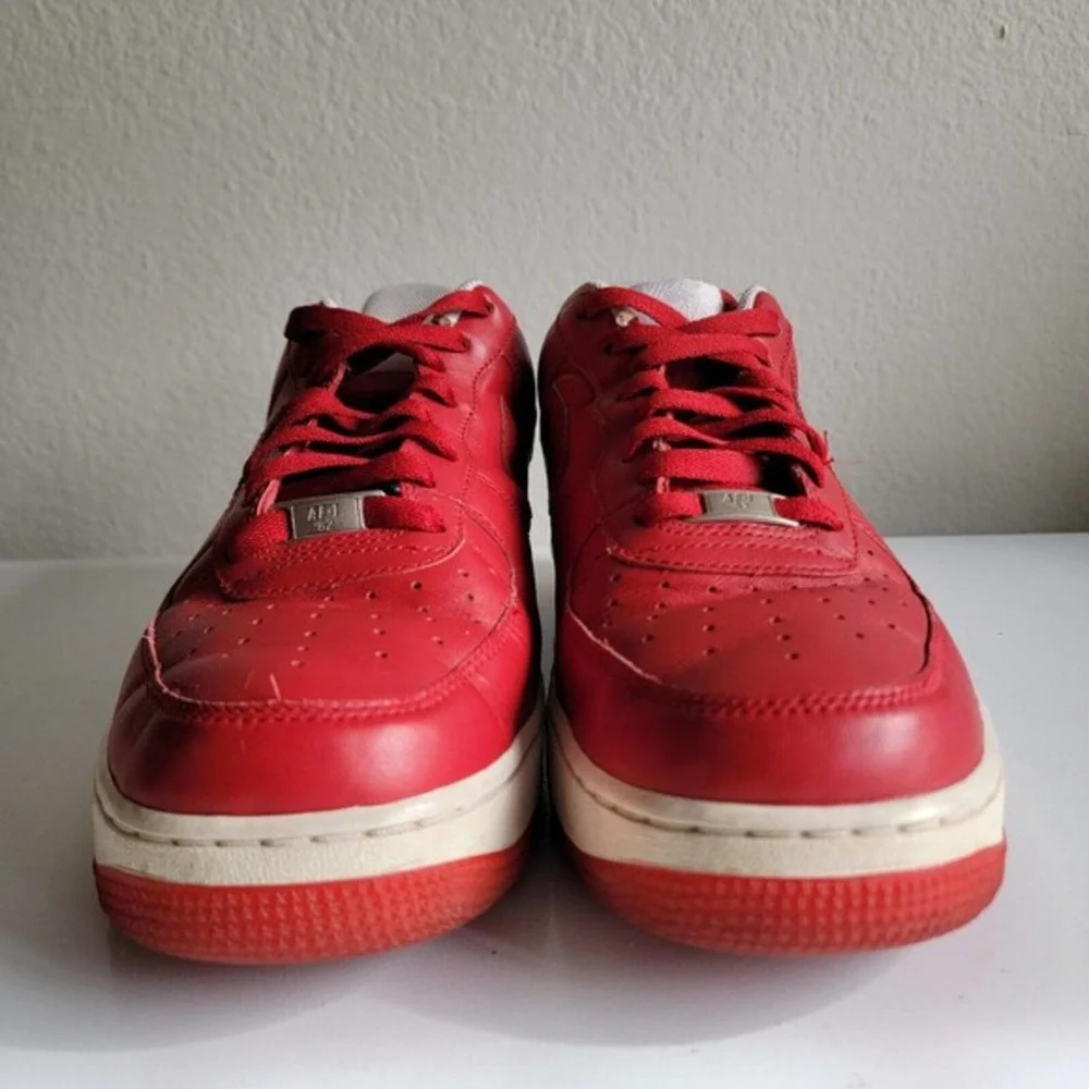 Nike Air Force 1 One 82 Low Men's Shoes Size 10‎ White/Red 315122-661 Lace-Up